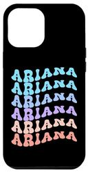 Carcasa para iPhone 14 Pro Max Retro ARIANA Nombre Personalizado Groovy Cumpleaños