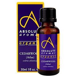 Absolute Aromas Organic Cedarwood Essential Oil 30ml | Pure, Natural, Undiluted, Cruelty Free and | for use in Diffusers, Humidifiers and DIY Recipes