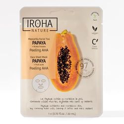 IROHA NATURE Maska do twarzy PEELING z Papaya, AHA i enzymami ananasowymi. Złuszcza i rewitalizuje skórę. Łagodniejsza i jaśniejsza skóra