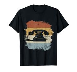 Teléfono antiguo de estilo vintage con esfera 60s 70s 80s Camiseta