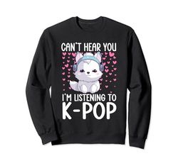 No puedo oírte, estoy escuchando mercancía de K-pop Arctic Fox Sudadera