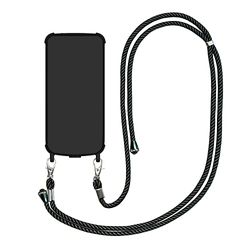 SWISSVOICE - S510-M Nomad Case - Coque De Protection Bandoulière - Caoutchouc Épais - Coins Renforcés - Cordon ⌀ 6 mm Ajustable Et Détachable - pour Smartphone Séniors S510-M - Noir
