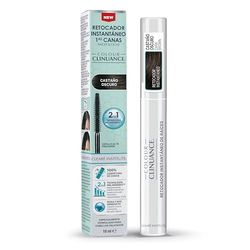 Colour Clinuance | Retocador Temporal Instantáneo de Primeras Canas, Raíces y Cejas | Rápido y Fácil de Usar | Cobertura Perfecta y Máxima Precisión | Color Castaño Oscuro | 10ml