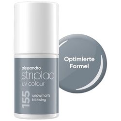 alessandro Striplac UV-nagellack Snowman's Blessing – täckande och reptålig upp till 15 dagar – lätt att applicera – mild borttagningsteknik – vegansk – blå, 6,5 ml