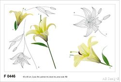 Väggklistermärke F 0446 lilja