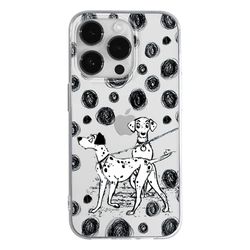 ERT GROUP mobiltelefonfodral för Apple Iphone 14 PRO originalt och officiellt licensierat Disney mönster Dalmatian 002 optimalt anpassad till formen på mobiltelefonen, gedeeltelijk transparant