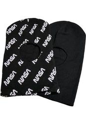 Mister Tee Unisex NASA Storm Mask Winter-Zubehör-Set, Noir/Noir/Blanc, TU EU