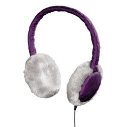 Hama Earmuff fleecehjälm med mikrofon, 3,5 mm uttag, pikémodell (lila)