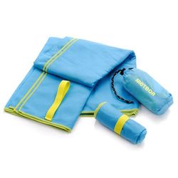 Asciugamano Microfibra - Salvietta Sportivo - Telo Compatto Leggero Assorbente Morbido Fitness Spiaggia Campeggio Palestra per Bambini, Uomini e Donne Varie Dimensioni e colori (42x55cm, blu)