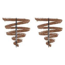 NYX Professional Makeup Micro Brow Pencil, Dual Ended With Mechanical Brow Pencil And Spoolie Brush, Vegan Formula, Shade: Ash Brown (Pack of 2)