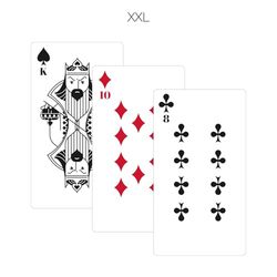 MISTER GADGET, MG3570, Jeu de Cartes Géant, Jeu De Cartes Géant en Blanc, Rouge et Noir pour Des Parties Amusantes et Originales Avec Des Cartes de Grande Taille
