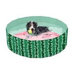 AQPET AqpetFriends - Piscina de plástico para Perros y Mascotas, Plegable, 120 x 30 cm, diseño de Frutas