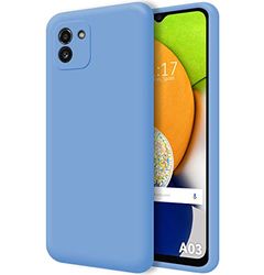 vloeibare siliconen hoesje ultrazacht voor Samsung Galaxy A03, blauw