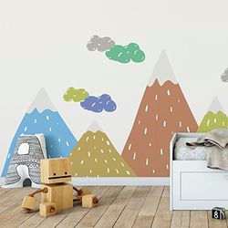 Ambiance Sticker Muurstickers voor kinderen, babykamer, decoratie, enorme zelfklevende muursticker, Dipaka, H 90 x L 135 cm