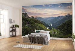 Komar Fleece Muurafbeelding NATURPARK ALLQAUER HOOALPEN | behang, XXL, decoratie, natuur, landschap, slaapkamer, woonkamer, kantoor, hal | grootte 450 x 280 cm (breedte x hoogte) | SHX9-059, bont