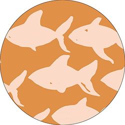 Bonateks, Tappetino per mouse rotondo con stampa digitale, base antiscivolo, per ufficio e casa, diametro: 22 cm