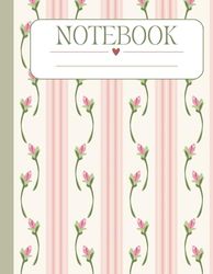 Notebook: Cottage core vintage Style Floral Print Cover