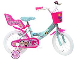 LOL Vélo Enfant Fille Turquise et Fushia Taille 14"