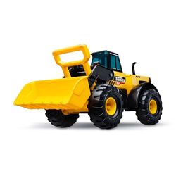 Basic Fun Steel Classics Cargador Frontal, Tonka, Juguetes de construcción, vehículos de Juguete para Juego Creativo, camión Grande para niños y niñas a Partir de 3 años, Amarillo/Negro