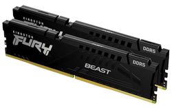 Kingston FURY Beast Nero DDR5 32GB (2x16GB) 5200MT/s DDR5 CL36 DIMM Memoria Gaming per Computer Fissi Kit da 2 - KF552C36BBEK2-32