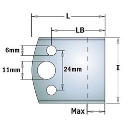 CMT ORANGE TOOLS 691.599 - PAR DE CONTRACUCHILLAS 50x4mm (PARA PERFILAR)