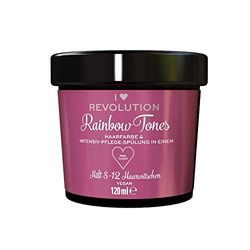 I Heart Revolution Rainbow Tones Pink Cloud Semi permanente haarverf en conditioner in één, uitwasbaar met 8-12 wasbeurten, veganistisch, herbruikbaar, 120 ml