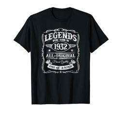 92nd Birthday Legends Were Born In 1932 Classic Vintage Camiseta