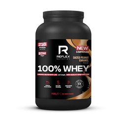 Reflex Nutrition 100% Whey Protein - 80% Pure Whey Protein - EAA Amino Acids - No Added Sugar - Whey Protein Powder for Pre Workout & Post Workout Recovery (Salted Peanut Caramel, 720g, 24 Servings)