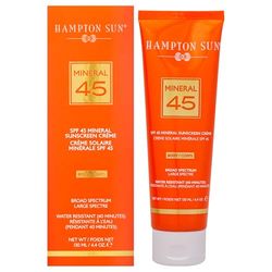 Mineral Sunscreen Creme for Body SPF 45 by Hampton Sun for Unisex - 4,4 oz Sunscreen