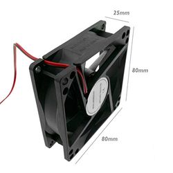 BeMatik Chassis Fan 80x80x25mm 12VDC for Computer Case with Ball Bearing (VL046)