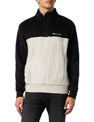 Champion Legacy Outdoor Polar-Half Zip Top Heren Sweatshirt, grijs/zilver/zwart, S