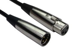 RS PRO XLR-kabel 3-polig, XLR 3-polig, XLR 0,5m zwart