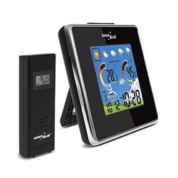 GreenBlue GB145 Draadloos weerstation met buitensensor, weertrendvoorspelling, comfortweergave, luchtvochtigheid, wekker, voeding