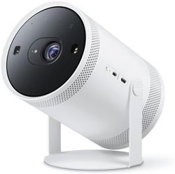 Samsung The Freestyle Draagbare led-projector, Full HD, HDR10, beamer met all-round design, automatische set-up, 360°-geluid, SP-LFF3CLAXXXE [2023]