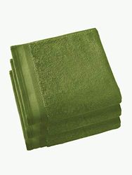 De Witte Lietaer Contessa Set of 3 Towels, Cotton, Cactus/Green, 50 x 100 cm