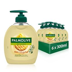 Palmolive Naturals mydło z mlekiem i miodem 6 x 300 ml – mydło w płynie do wszystkich rodzajów skóry, mydło do rąk, mydło w płynie do rąk