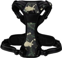 Flamingo Harnais pour Chien Balou Jungle Camouflage L - 60 à 85cm 25mm - Réglable en continu - avec Bandes réfléchissantes - avec Boucle à clic