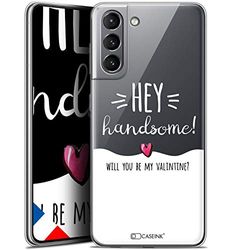 Caseink fodral för Samsung Galaxy S21 (6.2) [gel HD-mönster tryckt i Frankrike kärlek Saint Valentine kollektion design Hey Handsomee! - mjuk - ultratunn]