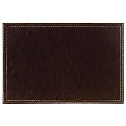 4x Faux Leather Placemats 300x200mm Brown Table Rectangular Coaster Restaurant