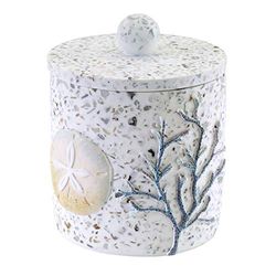 Avanti Linens Coastal Terrazzo Collection, Resin, Multicolor, Covered Jar