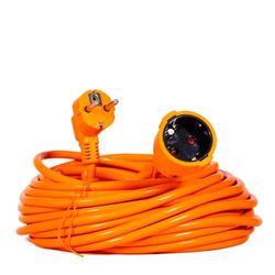 Przedłużacz 20 metrów pomarańczowy 3G1.5mm² maks. 3680W Wtyczka 16A 250V Profesjonalne i Przemysłowe