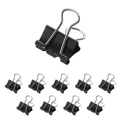 Westcott E-10710 00 Foldback Clips 15 mm Black Pack of 12 Metal Clips for Documents Sturdy and Reusable Paper Clips 15 mm Clamps for Office and Home