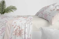 Burrito Blanco │Lakeset, 105 säng (+ Tillgängliga åtgärder)│Polyester 50% Bomull 50%│Lätt Strykning│Design 525, Grädde Färg