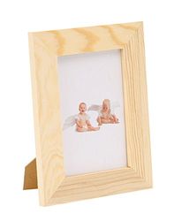 Glorex 6 1683 401 Picture Frame Made of Pine Wood with Glass Pane, Approx. 14.5 x 19.5 x 3 cm, FSC Mix, Frame Can Be Individually Decorated and Designed