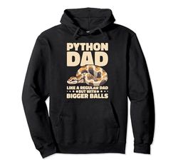 Ball Python Dad Herpetólogo Fideos Reptil Pitón Real Sudadera con Capucha