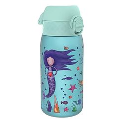 Ion8 Gourde Enfant, 350ml, Anti-Fuite, Facile à Ouvrir, Verrouillage Sécurisé, Lavable en Lave-Vaisselle, Sans BPA, Poignée de Transport, Facile à Nettoyer, Carbone Neutre, Sirènes