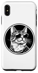 Cute Kids Womens & Mens Brown or Orange Tabby Cat Lover Logo Custodia per iPhone XS Max