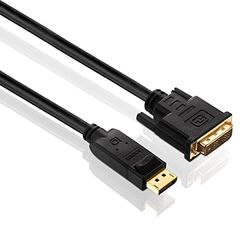 PureLink PI5200-150 Cavo adattatore da DisplayPort a DVI-D (FullK 2K (1080p), Ethernet), (connettore DisplayPort (20 pin) a connettore DVI-D (18 + 1 pin), certificato, 15,0 m, nero