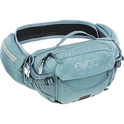 EVOC HIP PACK PRO E-RIDE 3 midjeväska för elcykelturer och leder (3 liters kapacitet, AIRFLOW CONTACT SYSTEM, AIRO FLEX höftbälte, VENTI FLAP-system, flaskhållare), färg: stålgrå