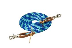 Weaver Leather W2ACM Rendas de cavalo unissexo para adultos, azul deslumbrante, turquesa, 5 8 x EUA